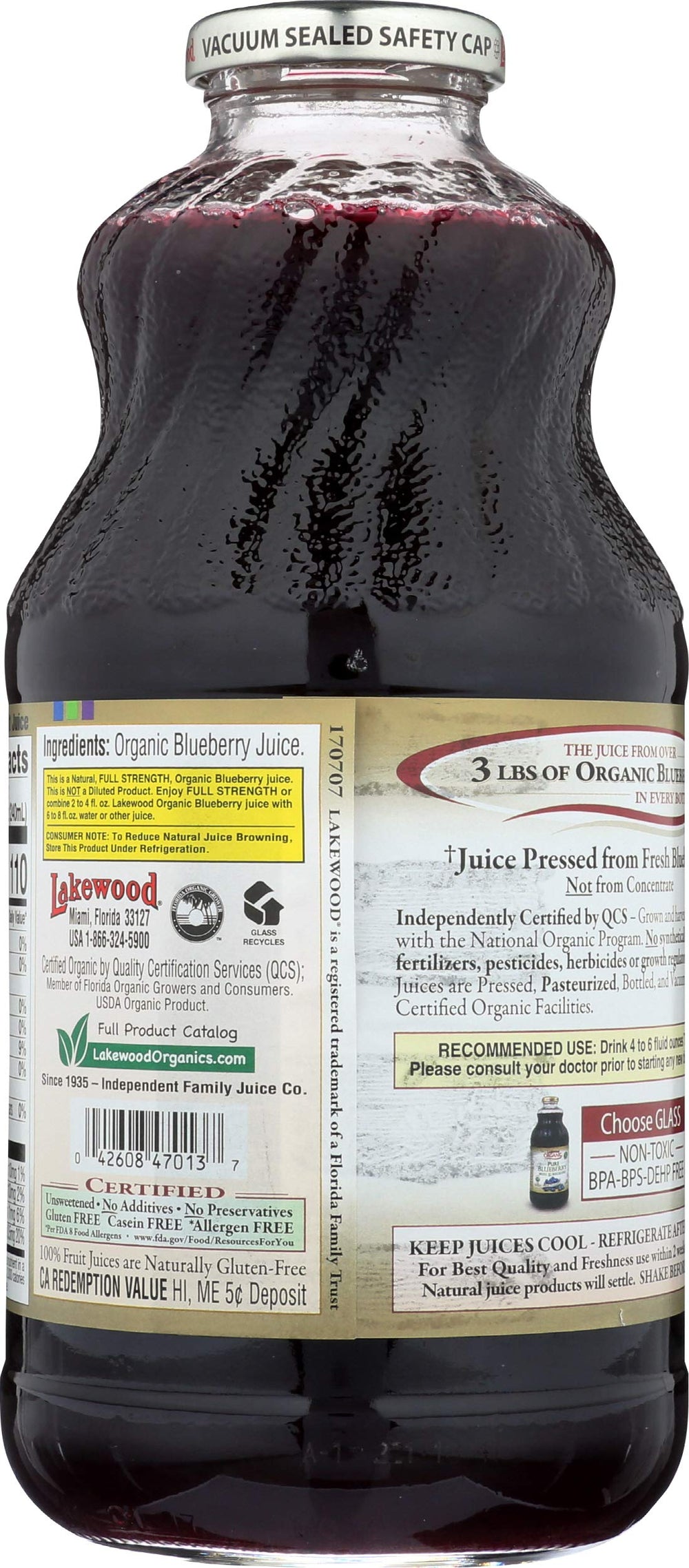 Lakewood blueberry juice texture close-up highlighting rich color and consistency