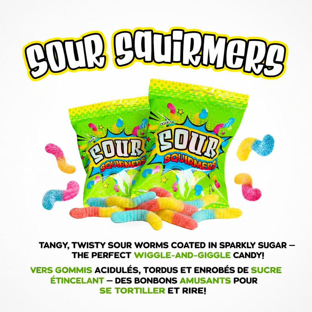 Lalees close-up of sour gummy texture highlighting chewiness and bold fruit flavor