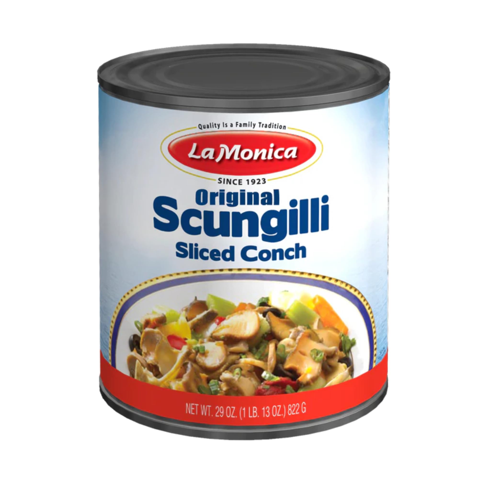 LaMonica front-of-can showing brand and 29 oz size for pantry convenience