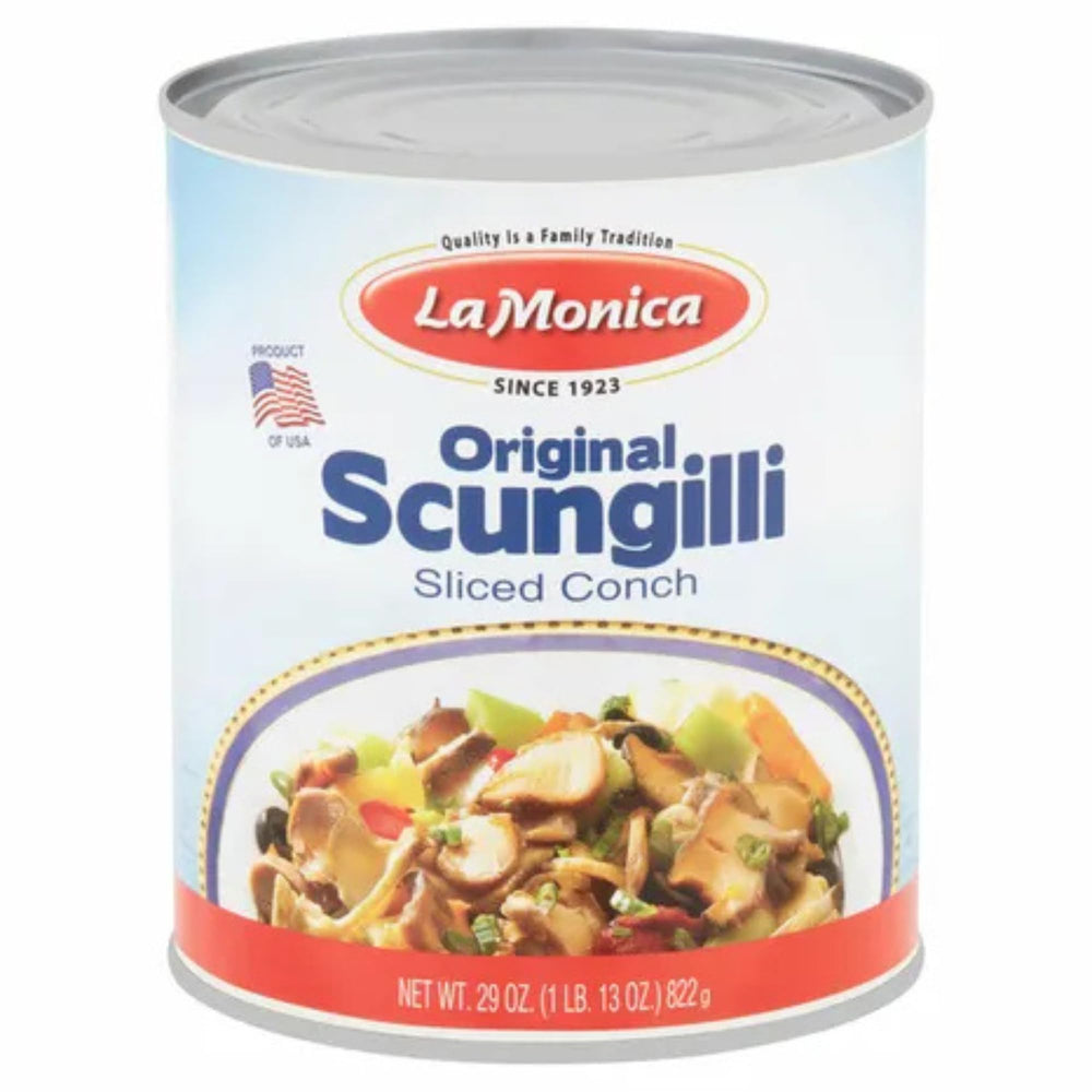 LaMonica close-up of sliced scungilli texture highlighting firm chew