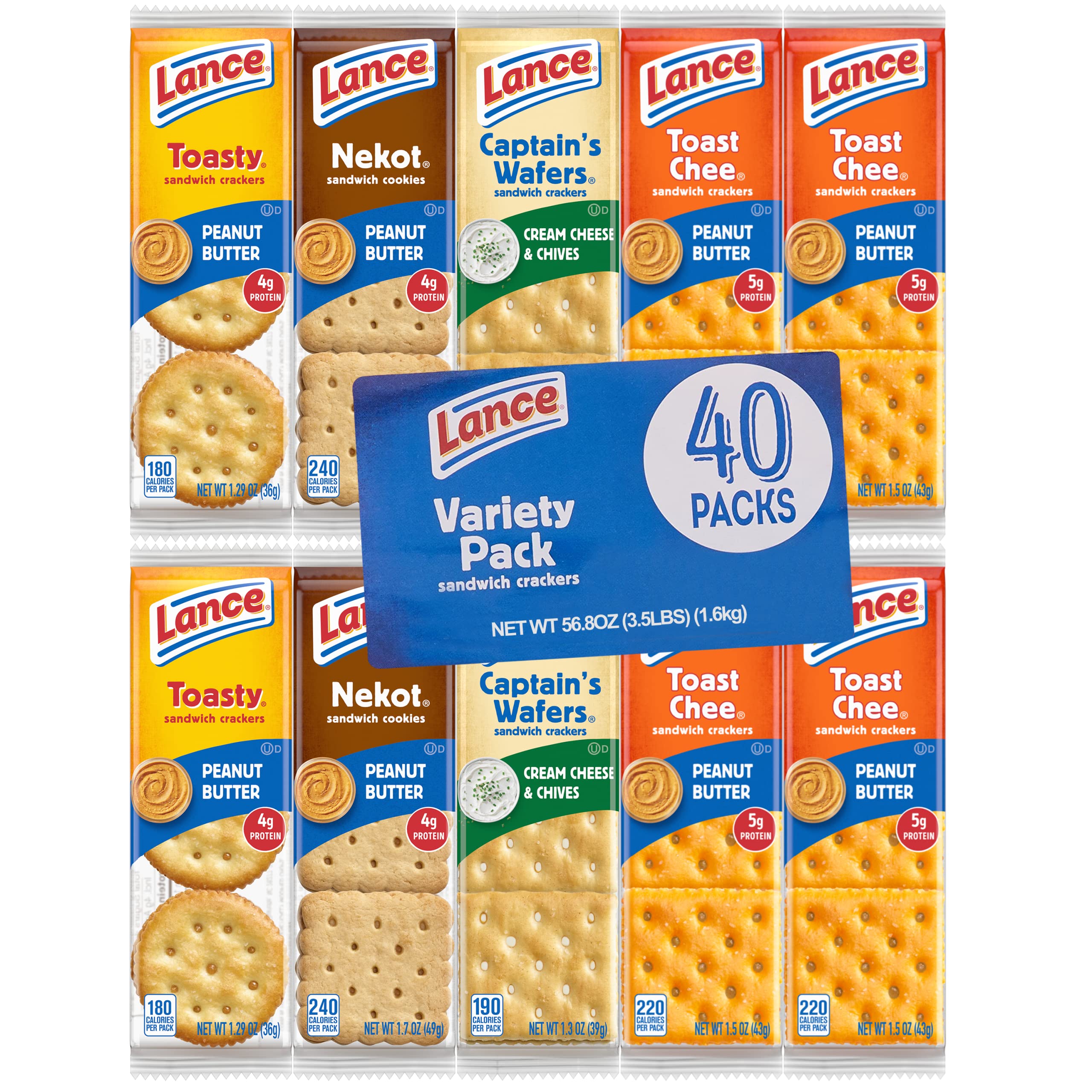 Lance front packaging variety pack showing labels and count, convenient pantry stocking benefit