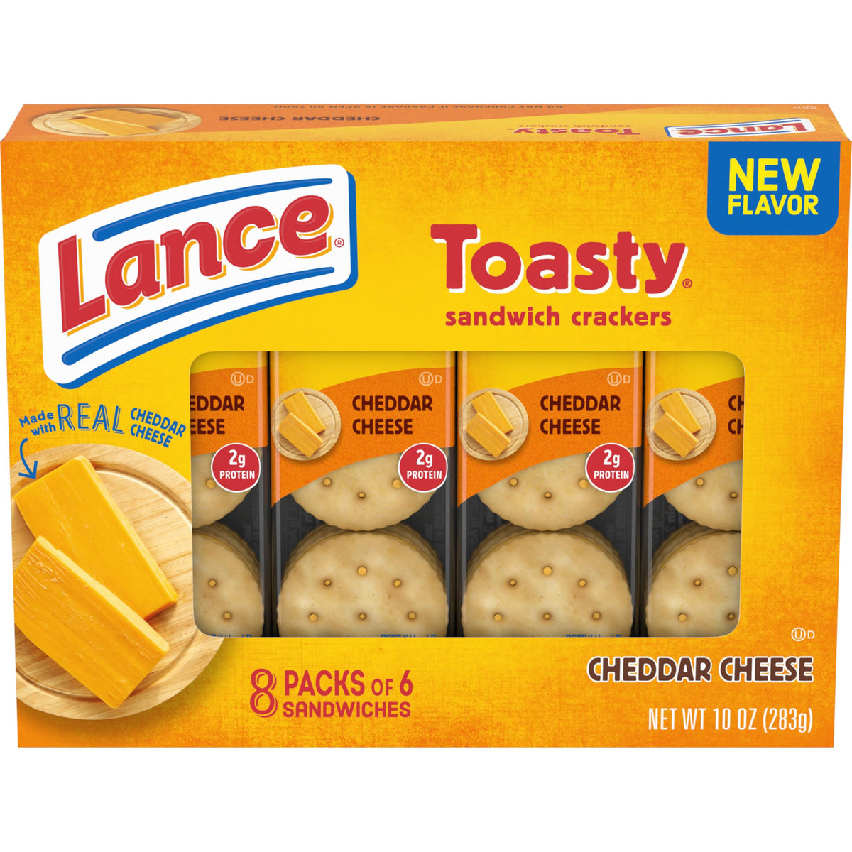 Lance front packaging showing box and branding for grab-and-go snacking