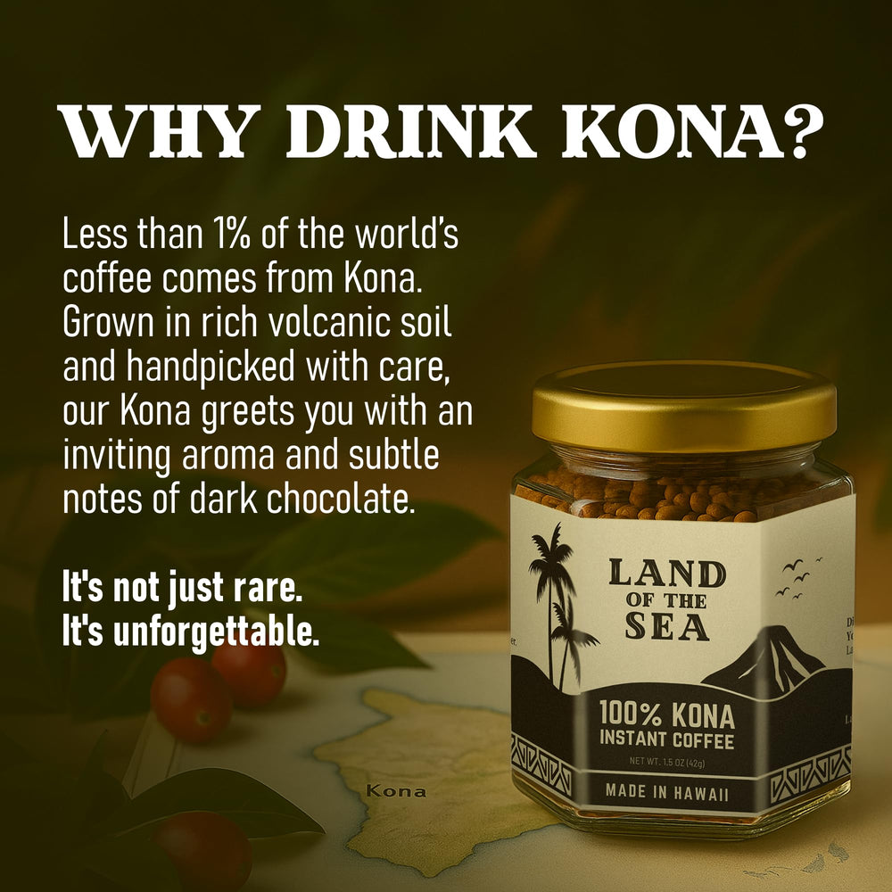 Land of the Sea steaming brewed cup highlighting smooth medium-roast enjoyment