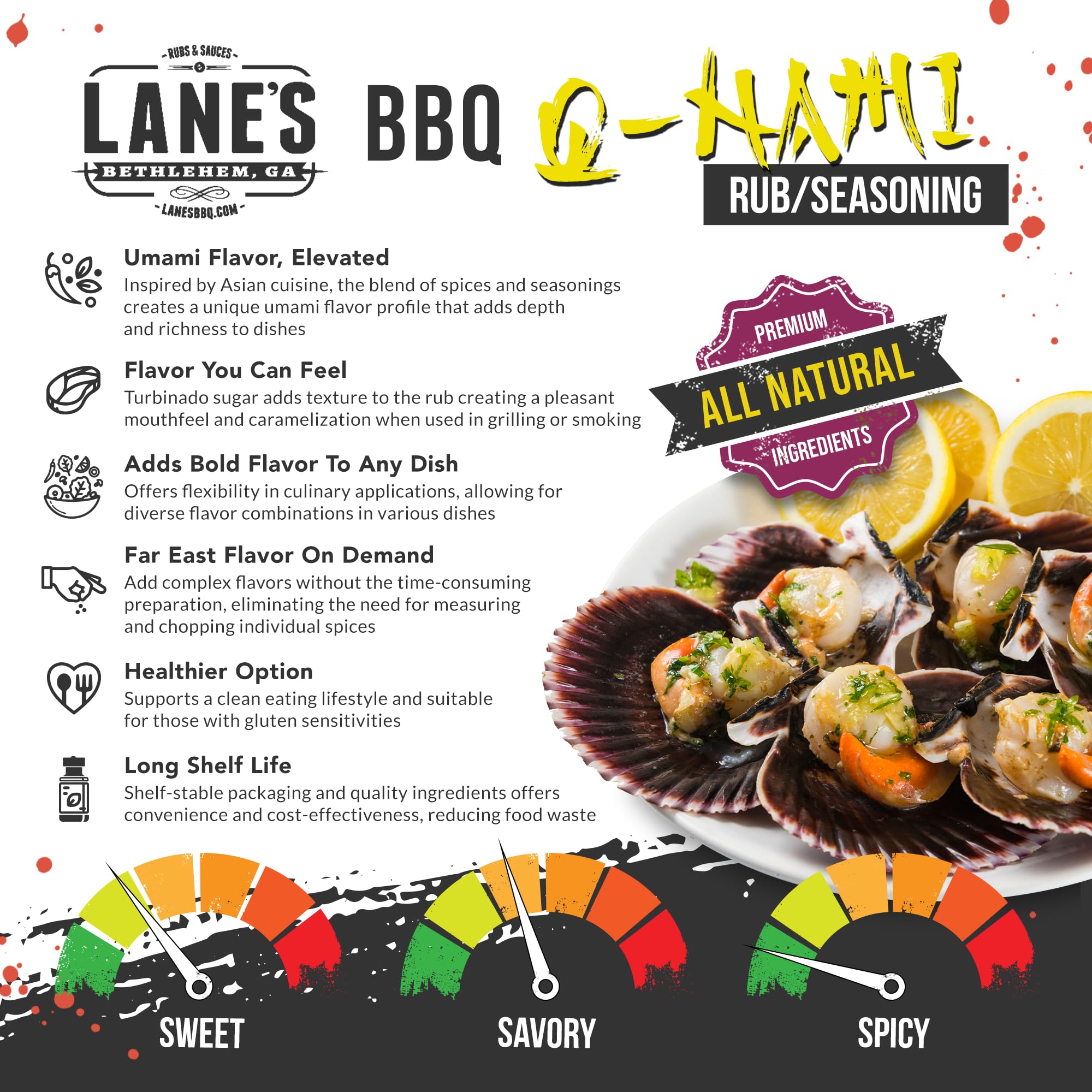 Lane's Q-Nami shaker top with convenient pour lid for even seasoning