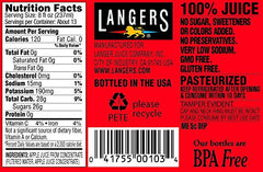 Langers apple juice close-up of liquid texture and color, showcasing natural fruit clarity