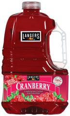 Langers cranberry front packaging showing vibrant color and convenient multi-pack benefit