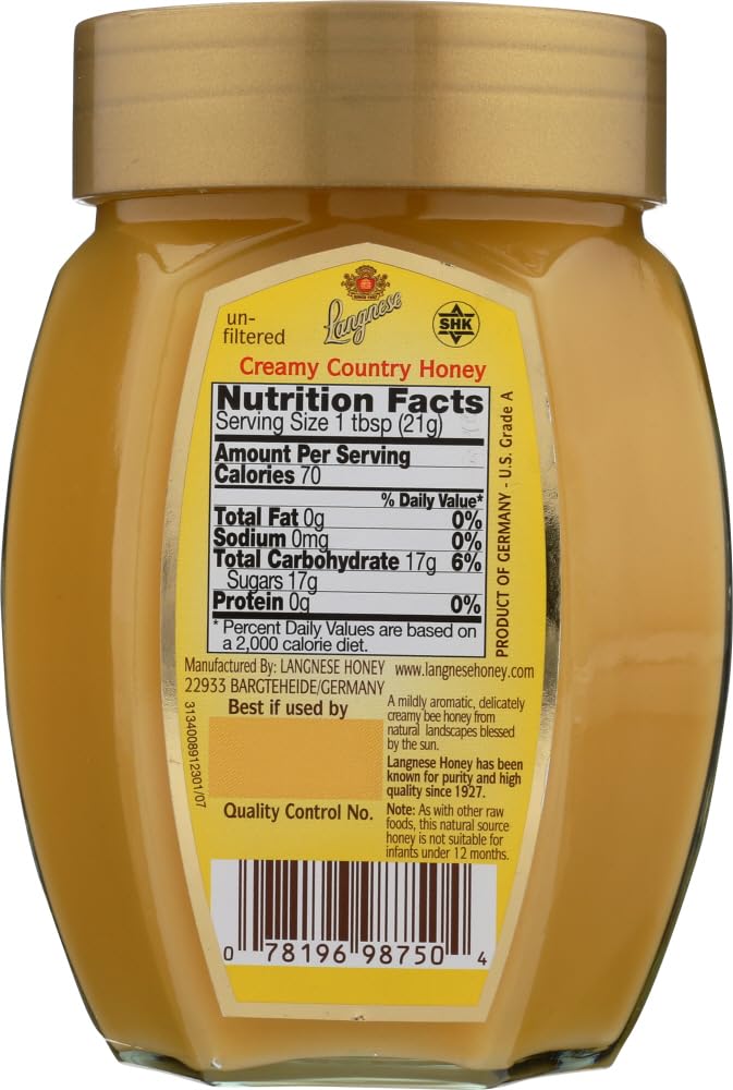 Langnese creamy honey close texture showing spreadability and consistent creaminess