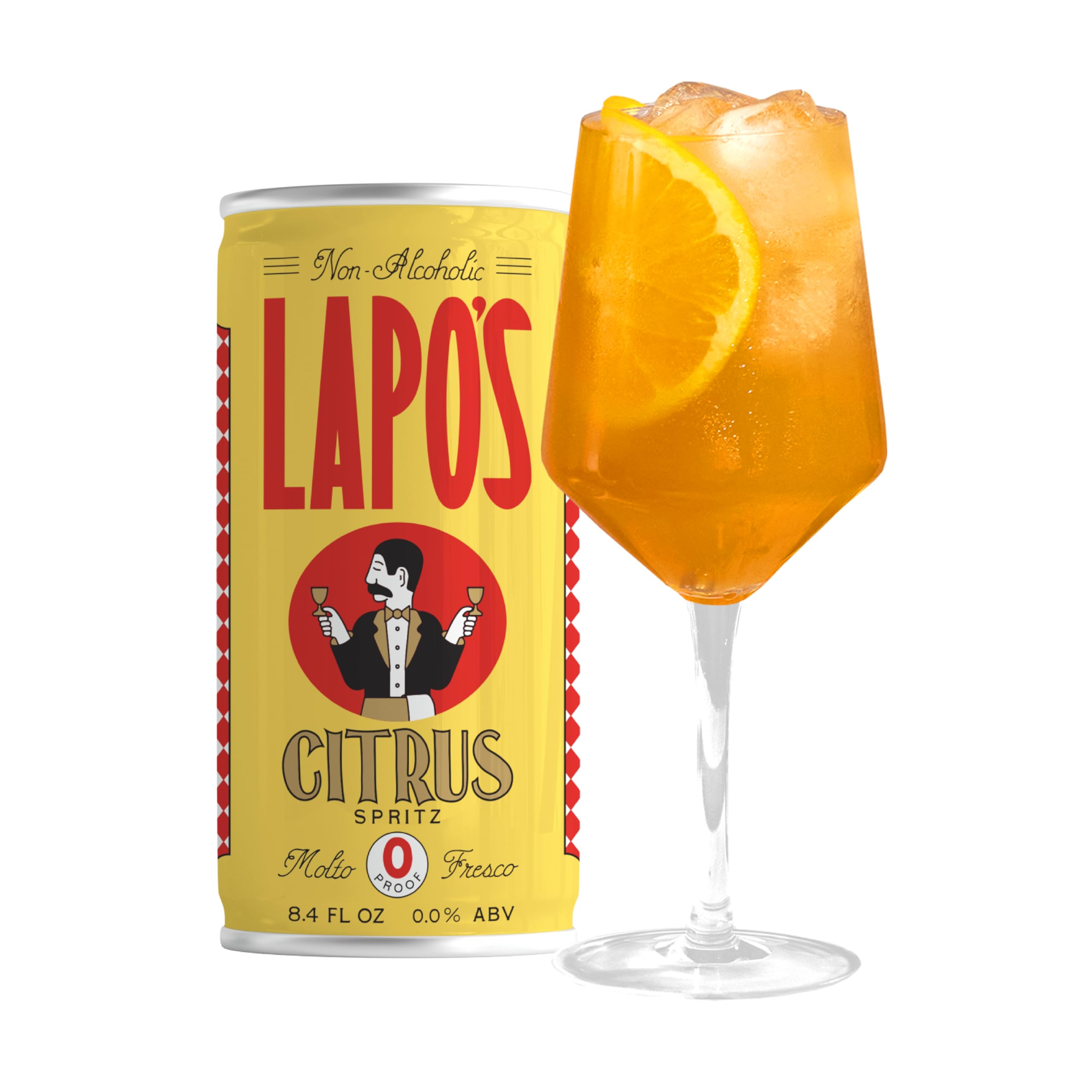 Lapo's front packaging showing four-count cans and branding benefit: portable enjoyment