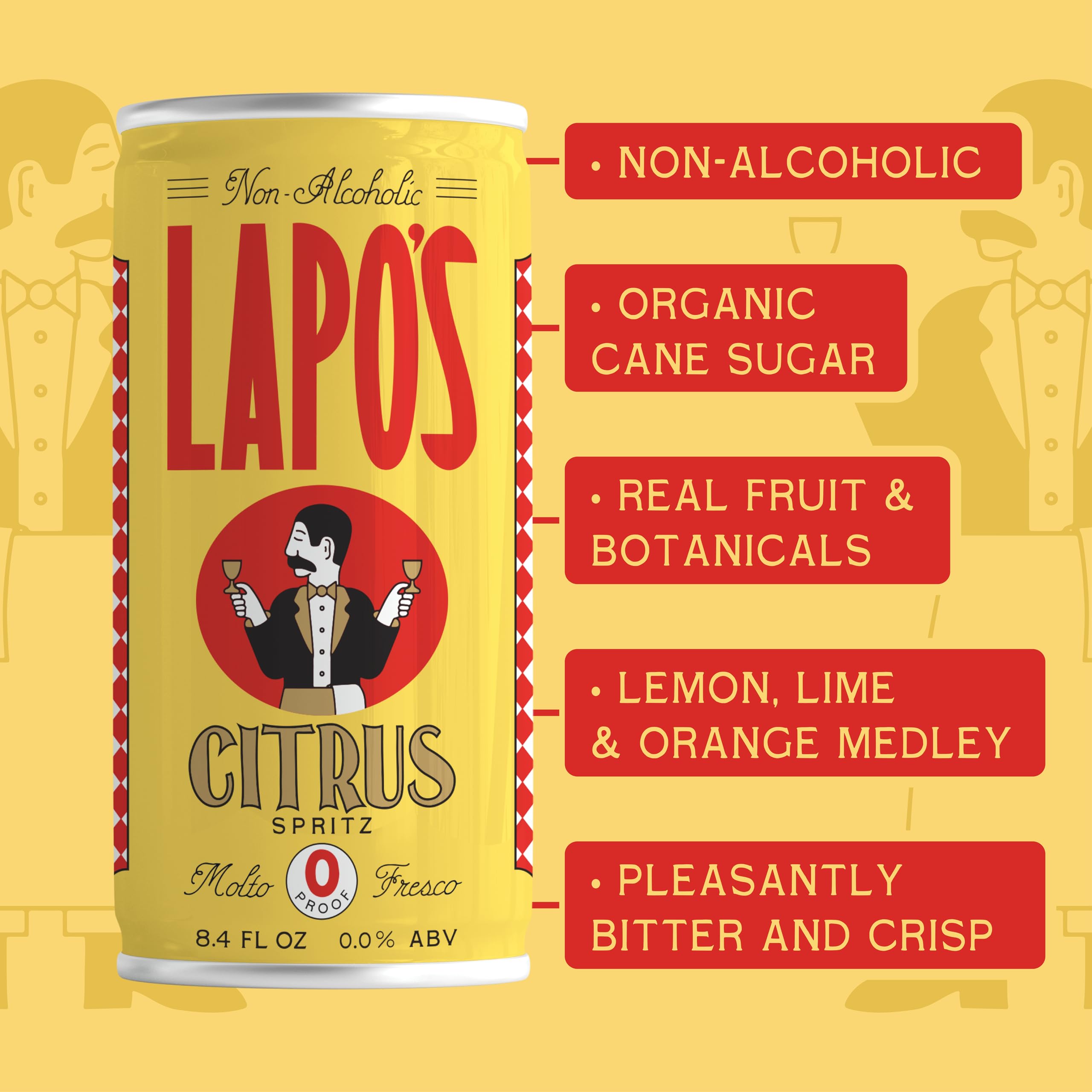 Lapo's poured over ice in a glass, showing refreshing effervescence and chill