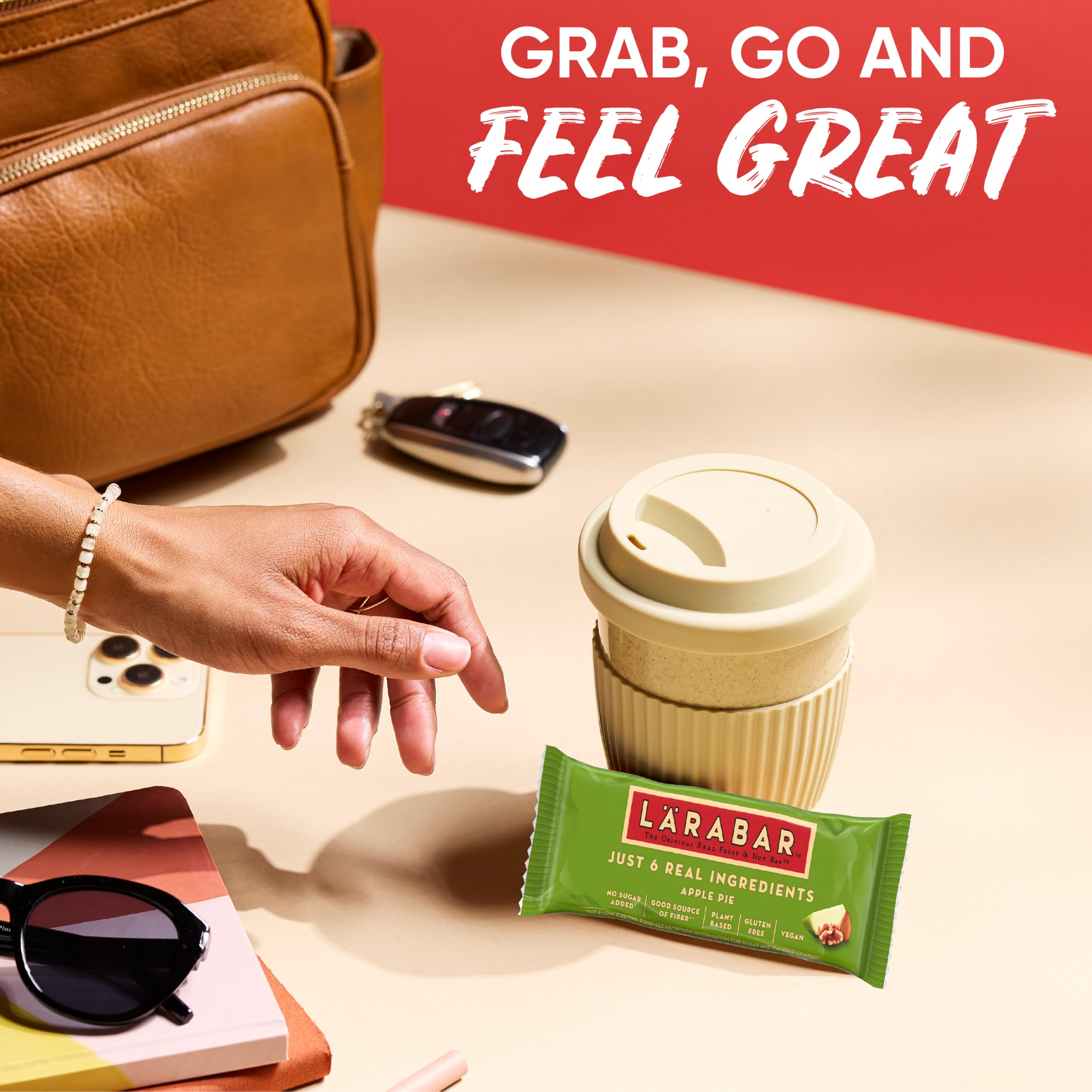 LÄRABAR Apple Pie bar tucked inside a lunchbox for easy midday energy