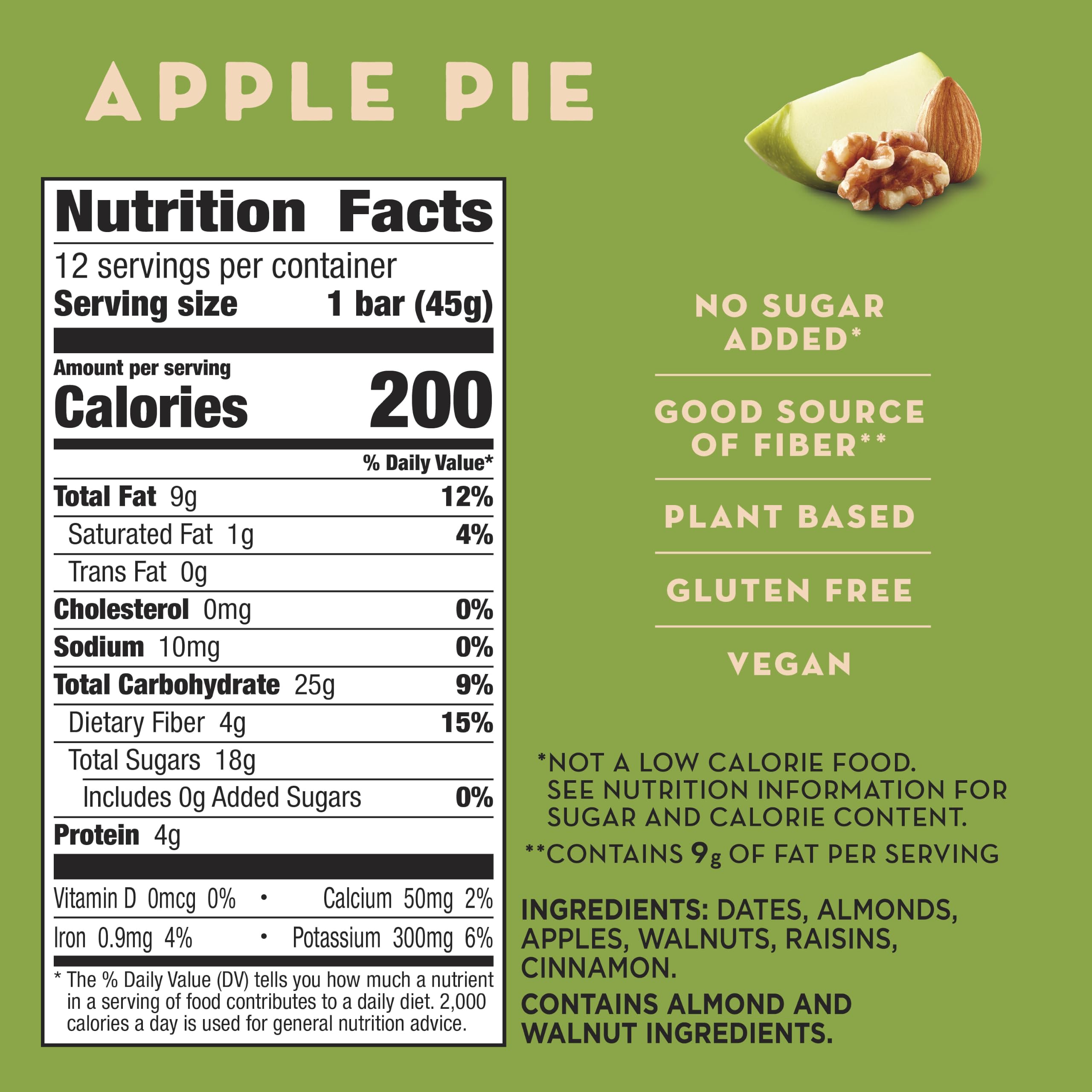 LÄRABAR single Apple Pie bar unwrapped showing chewy texture and natural taste