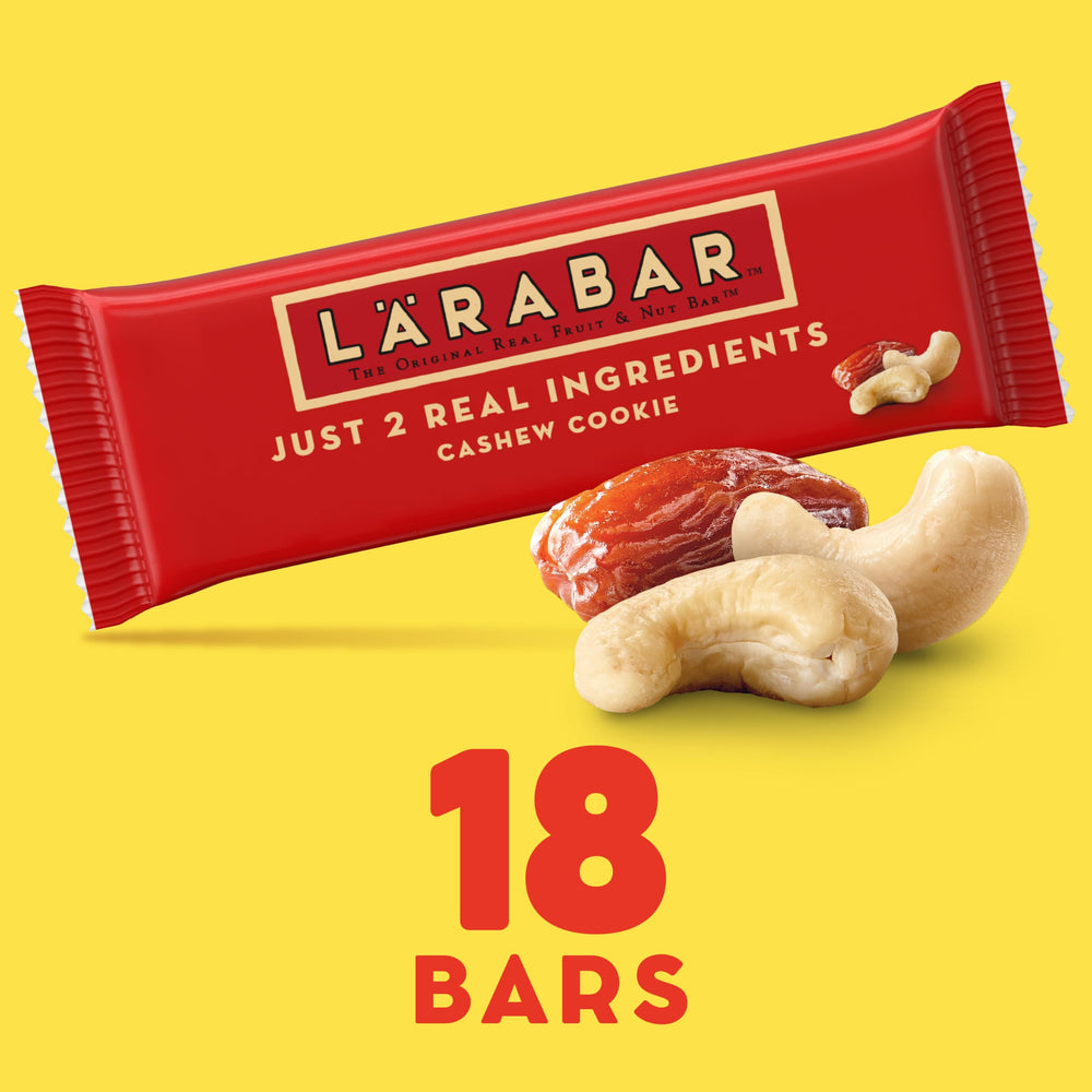 LÄRABAR cashews and dates close-up showing real ingredients benefit