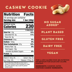 LÄRABAR single Cashew Cookie bar unwrapped ready-to-eat on counter