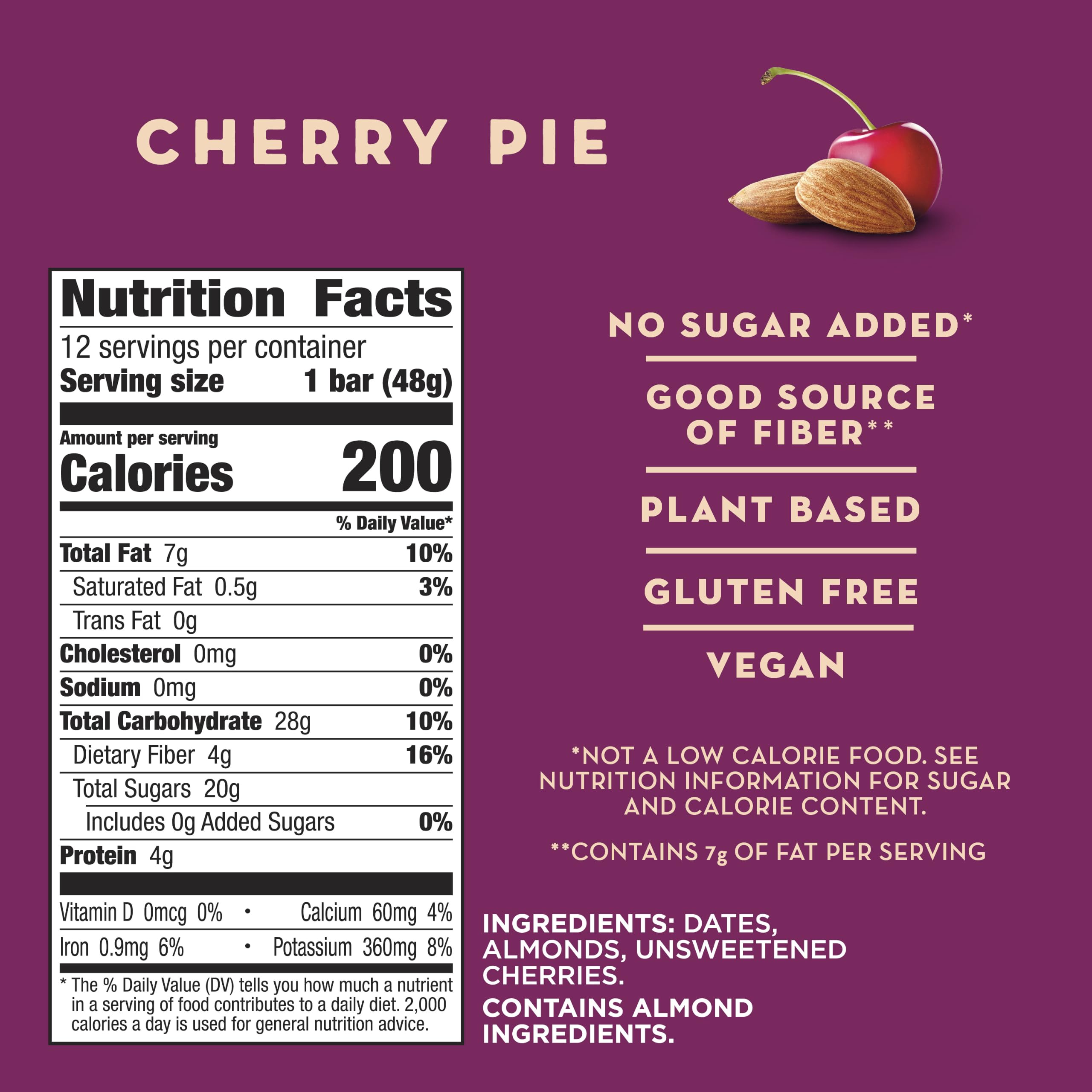 LÄRABAR open box with twelve Cherry Pie bars ready to grab