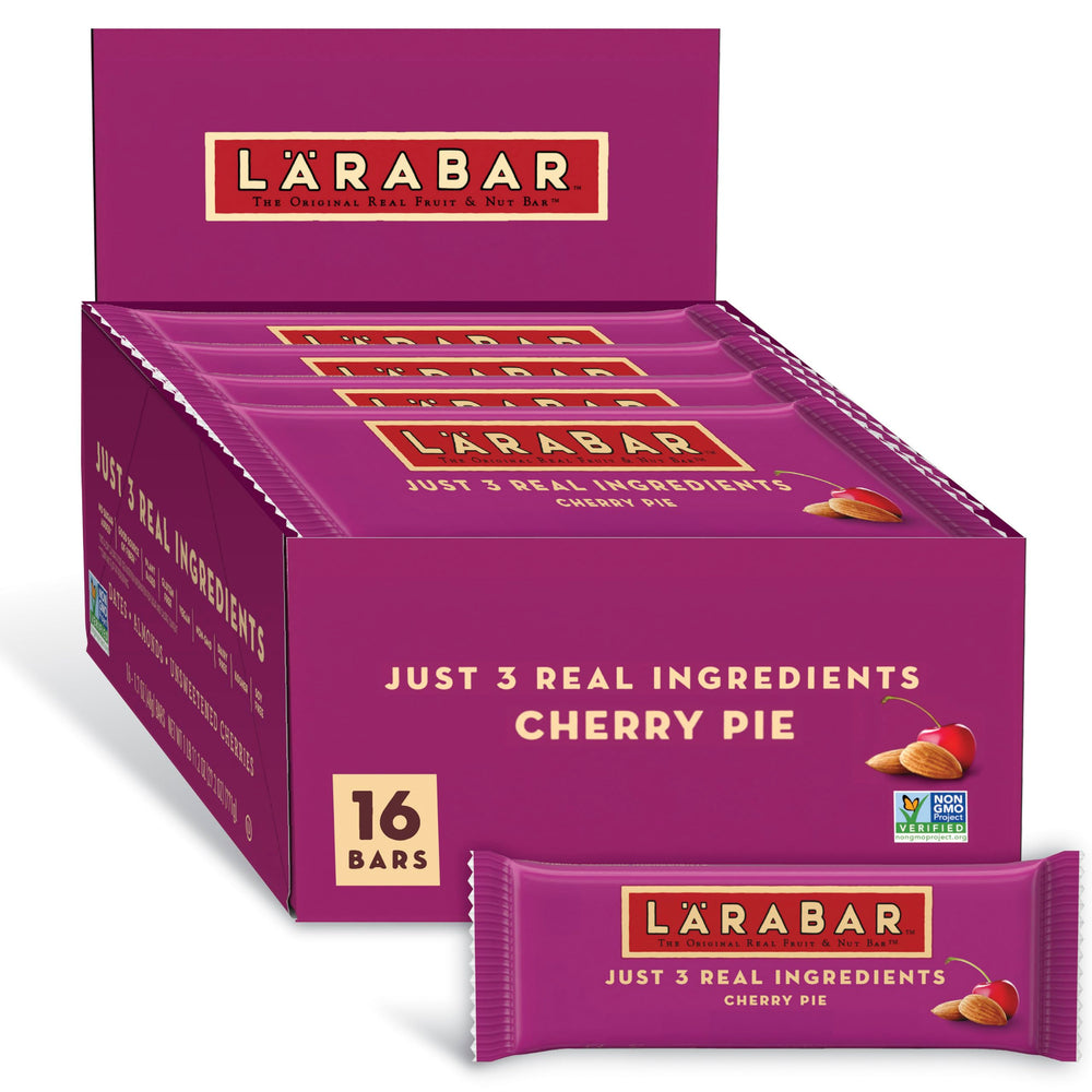 LÄRABAR front box showing 16-count convenience and shelf-ready packaging