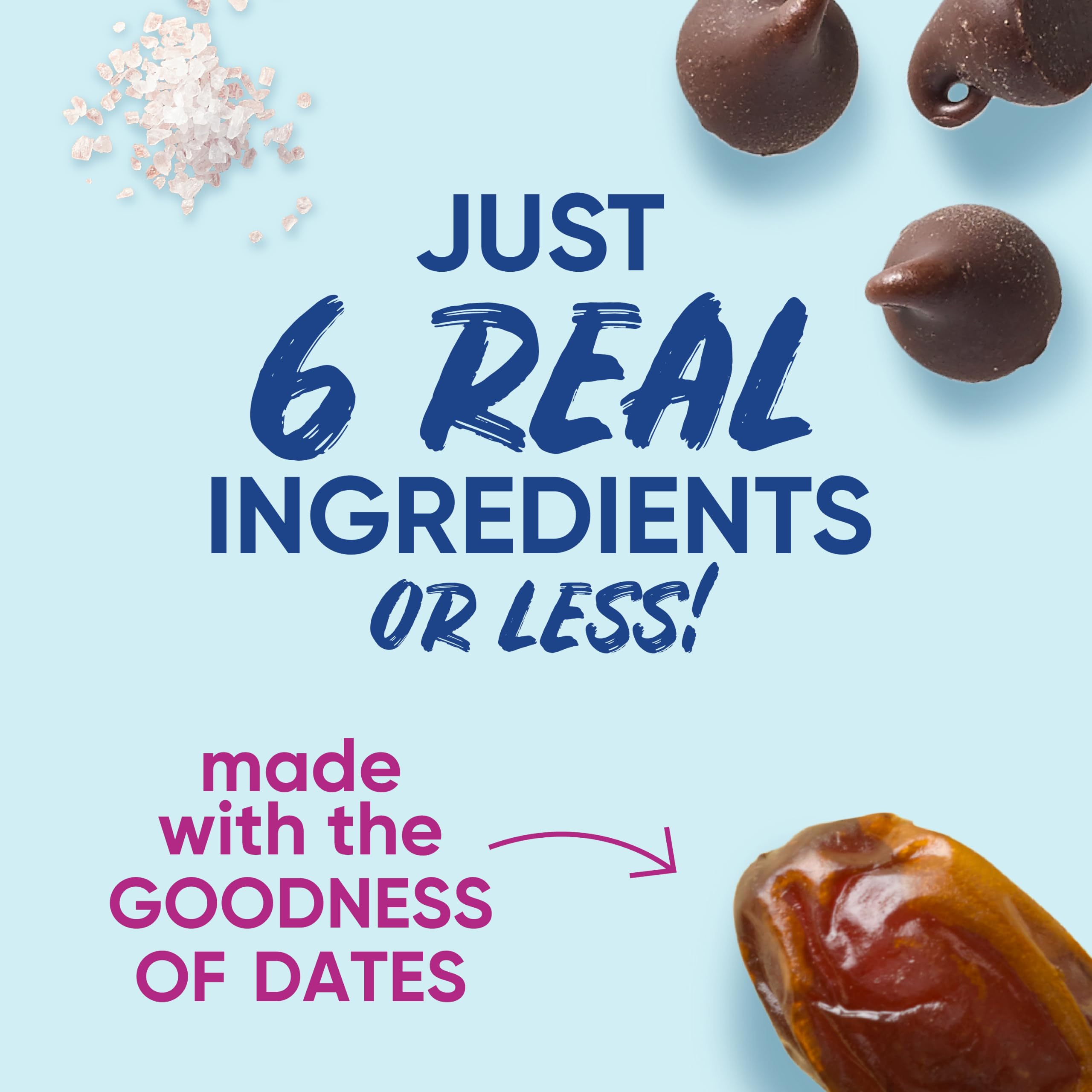 LÄRABAR ingredients showcase with dates, nuts, and chocolate demonstrating simple ingredients