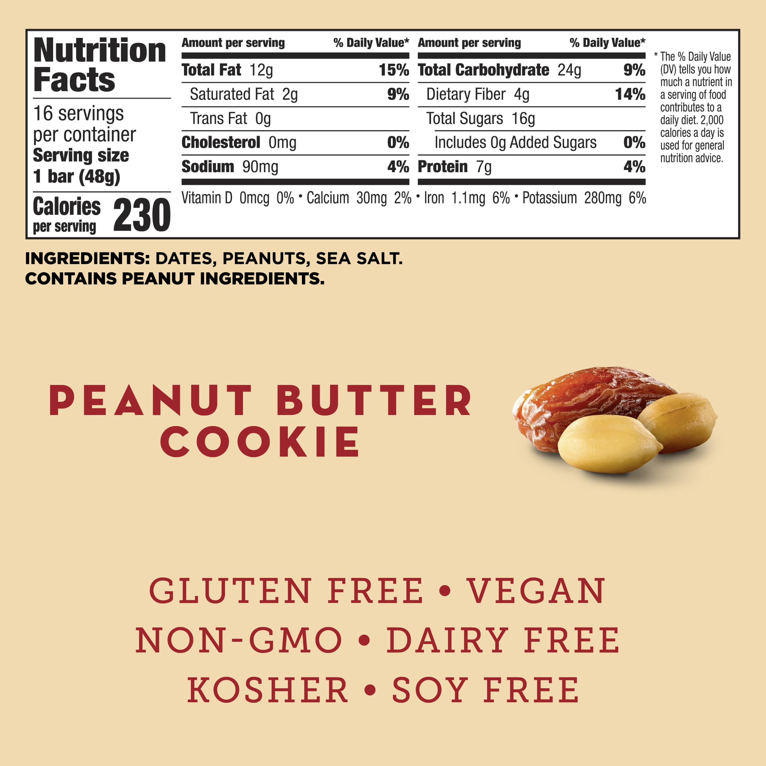 LÄRABAR single unwrapped Peanut Butter Cookie bar with chewy appeal