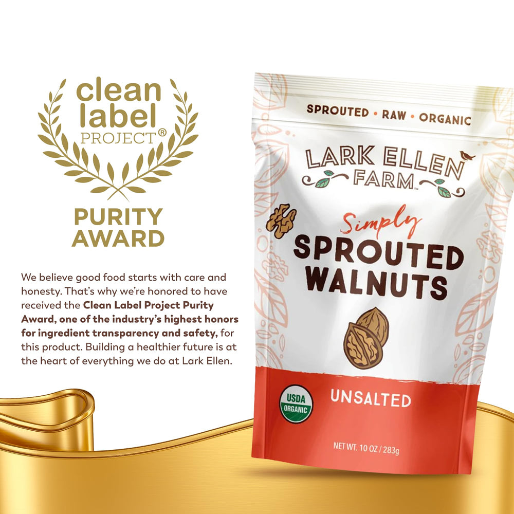 Close-up of Lark Ellen Farm walnut kernel texture highlighting natural tenderness and mild flavor