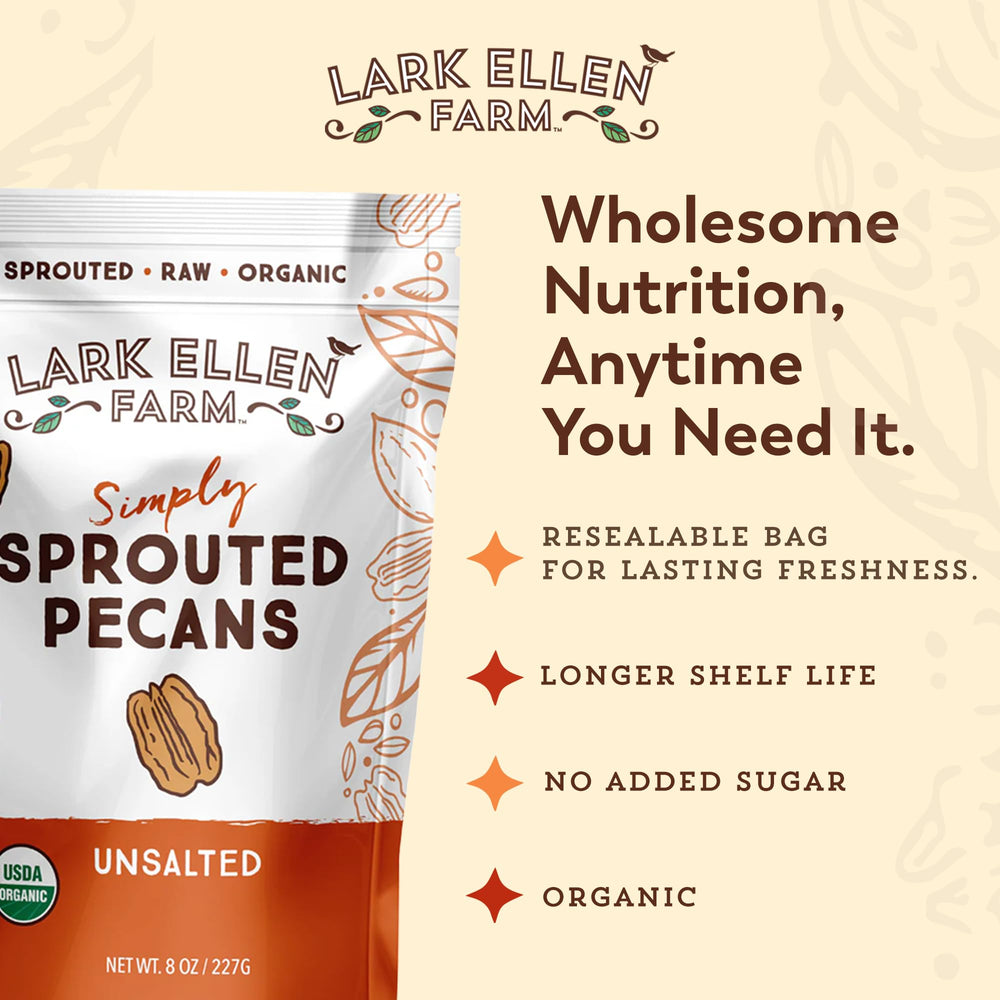 Lark Ellen Farm portion size comparison with measuring spoon showing serving control and calorie awareness