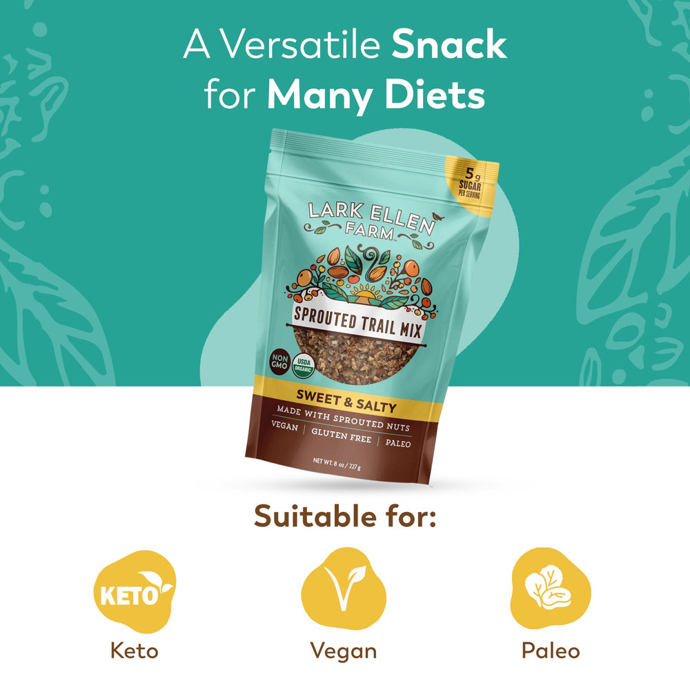 Lark Ellen Farm resealable zipper demo—keeps trail mix fresh on the go