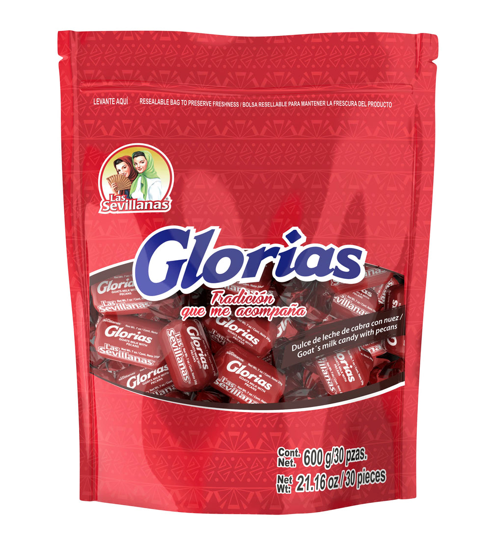 Las Sevillanas front packaging showing 10 oz bag and branding benefit: authentic Mexican candy