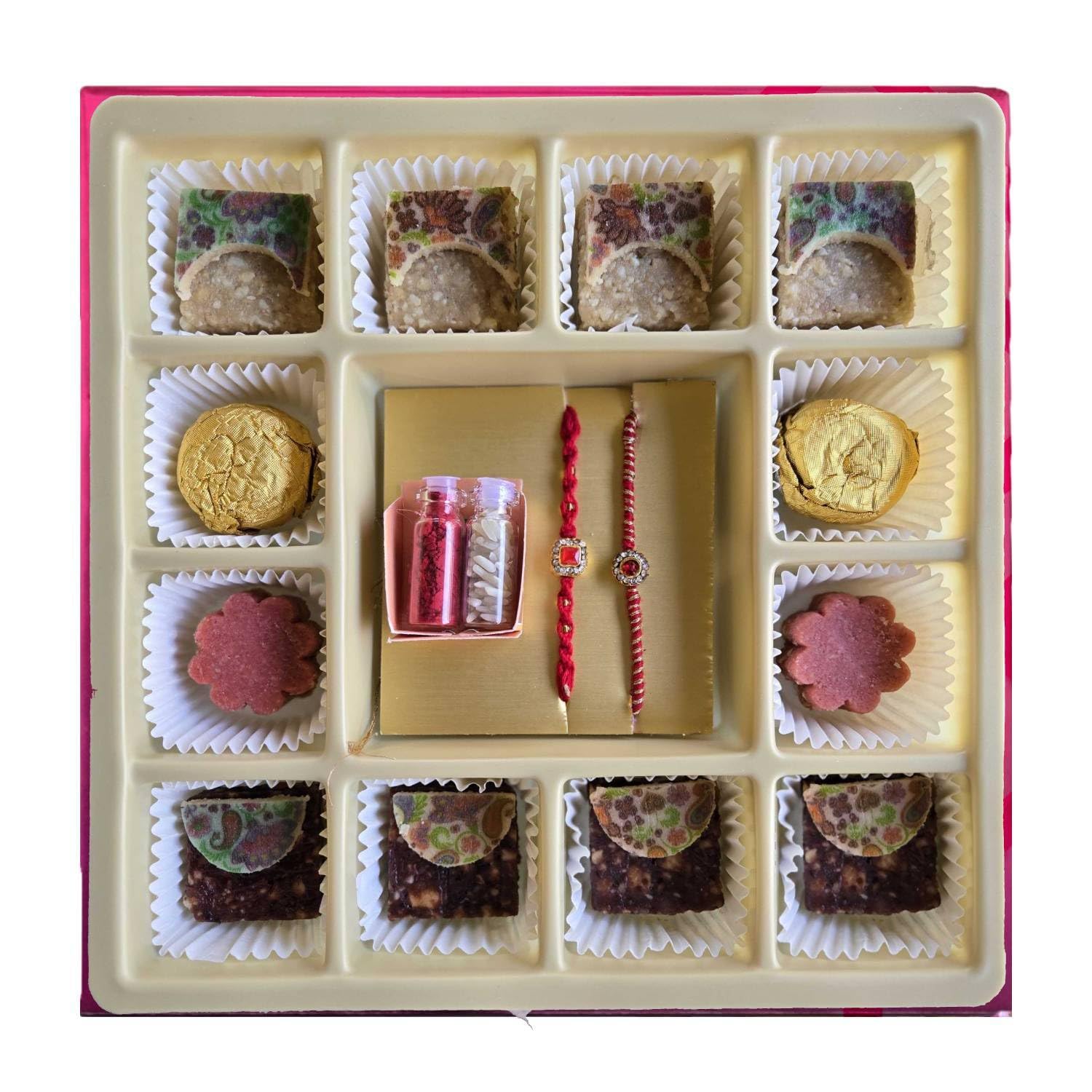 Laumière Gourmet Fruits front packaging showing premium rakhi gift box benefit elegant presentation