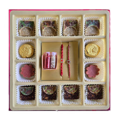 Laumière Gourmet Fruits front packaging showing premium rakhi gift box benefit elegant presentation