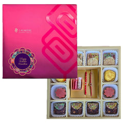 Laumière Gourmet Fruits close-up of two brother rakhis highlighting craftsmanship and keepsake value