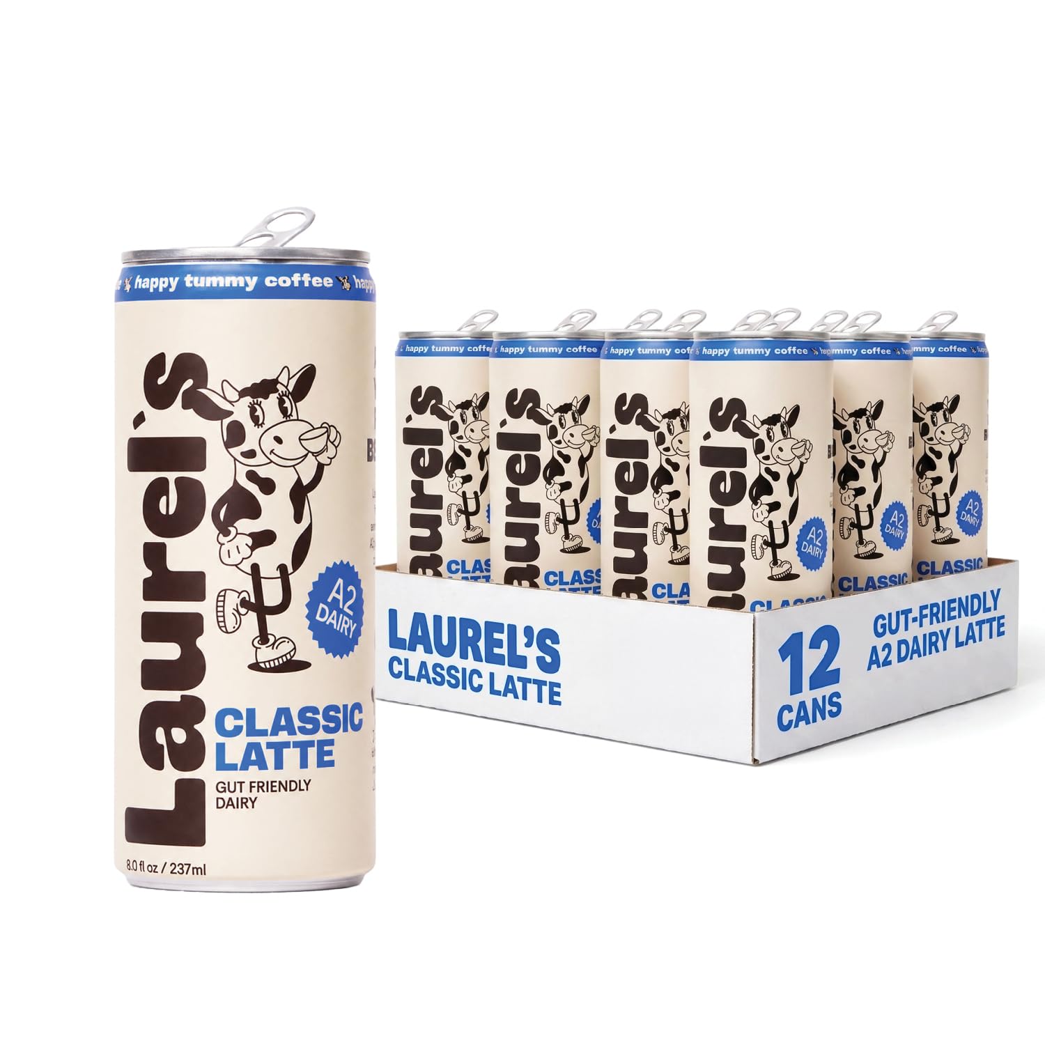 Laurel's front packaging showing 12-pack and organic benefits for convenience