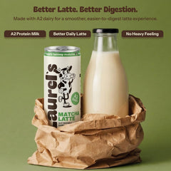Laurel's close-up of matcha foam on latte highlighting smooth consistency
