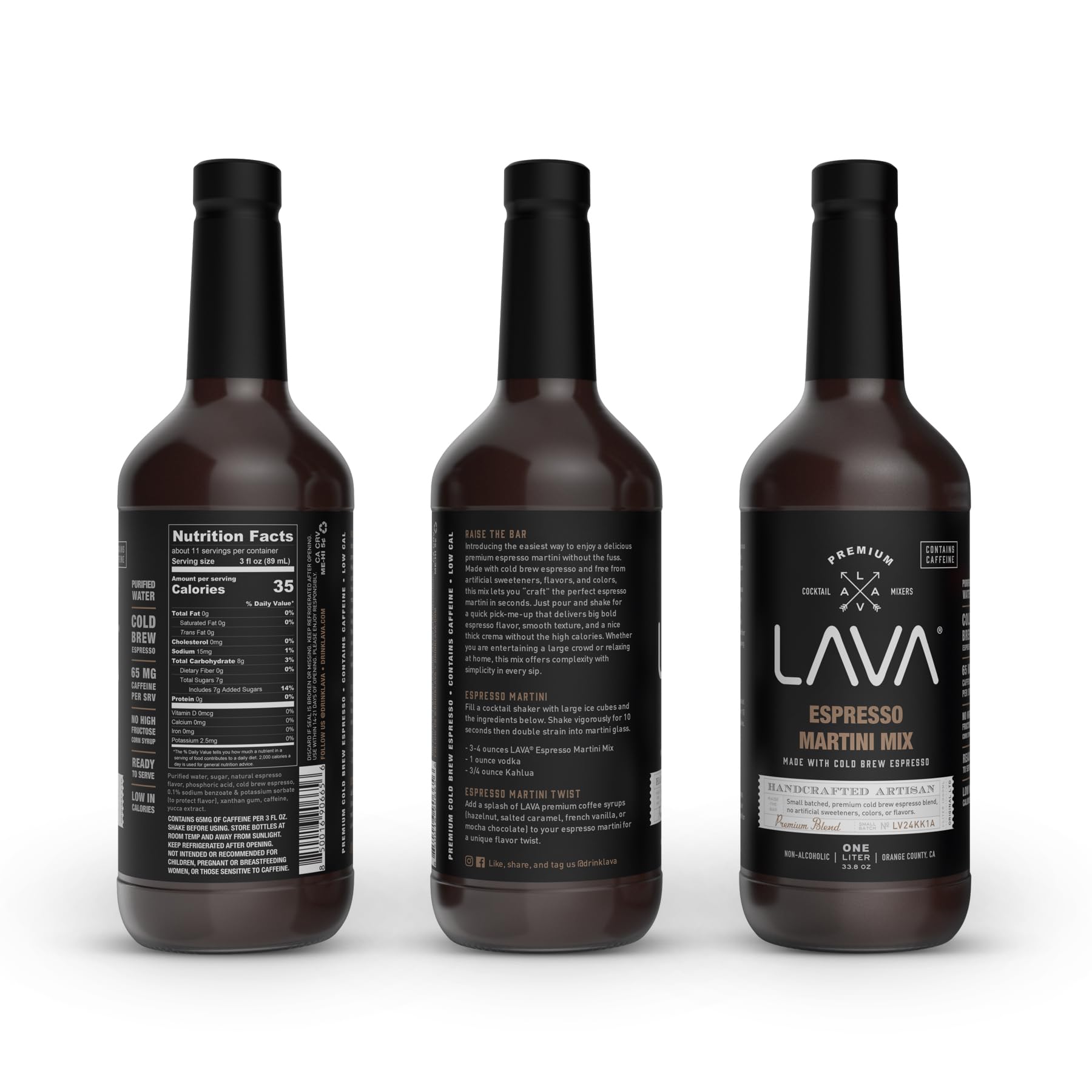 LAVA mix being poured into a shaker for fast cocktail preparation benefit