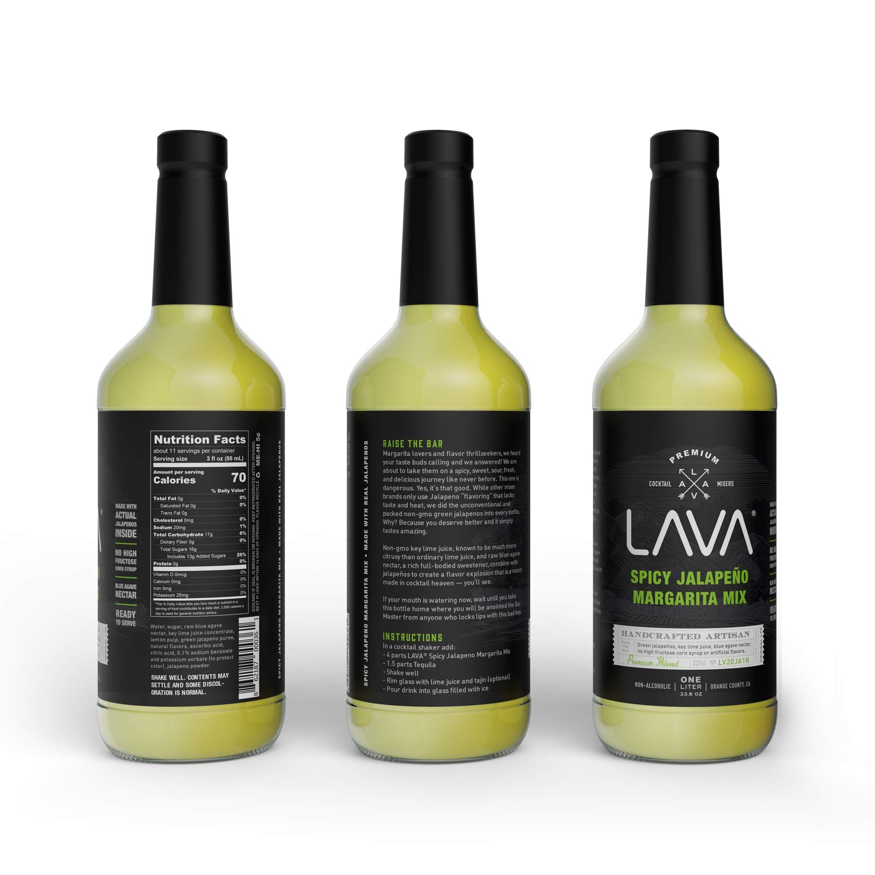 LAVA with key limes and jalapeños illustrating natural ingredient sourcing