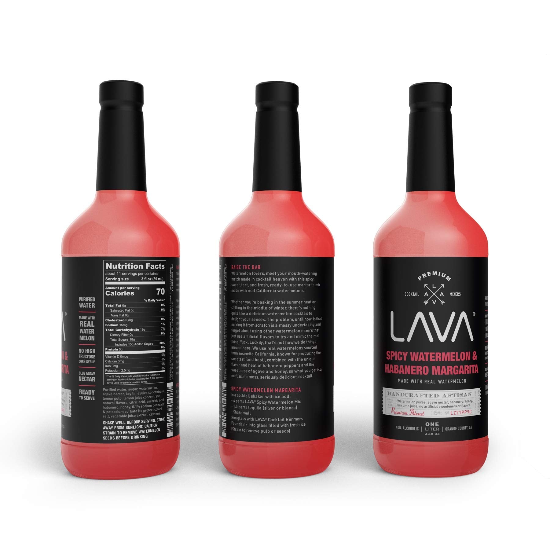 LAVA label detail displaying ingredients and small-batch craftsmanship benefit