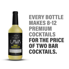 LAVA being poured over ice highlighting easy cocktail prep