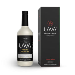 LAVA front packaging showing 1L glass bottle and premium label for immediate use