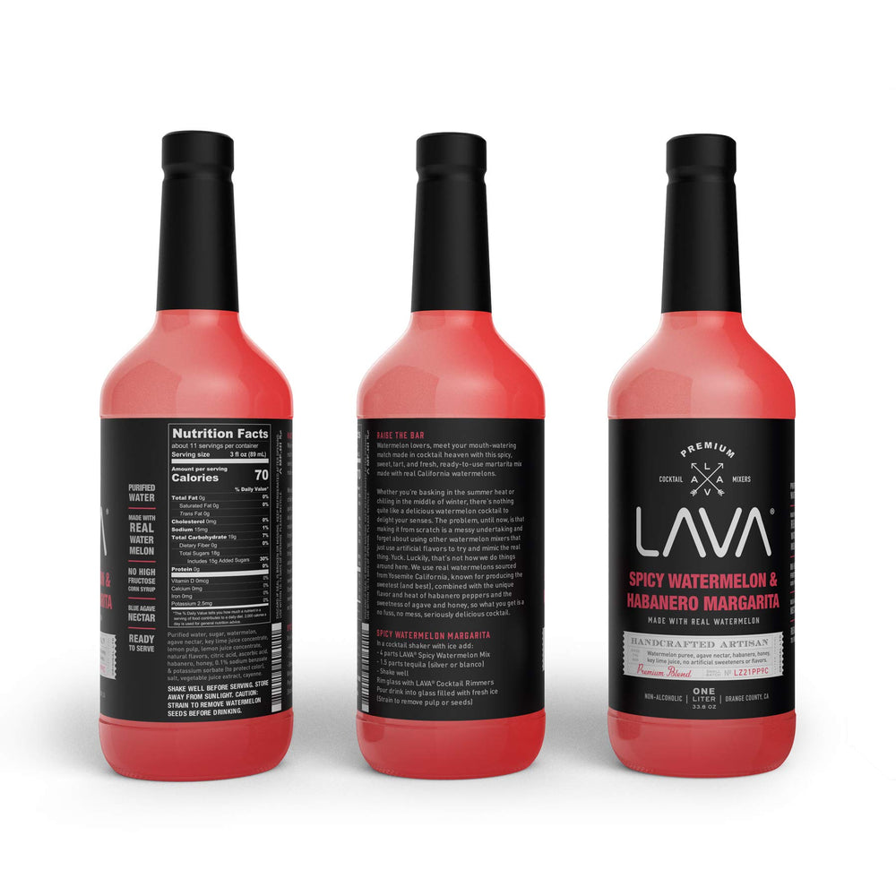 LAVA small-batch stamp on bottle signifying handcrafted freshness and quality