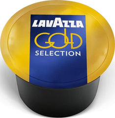 Lavazza Blue gold selection front packaging showing 100 count and benefits