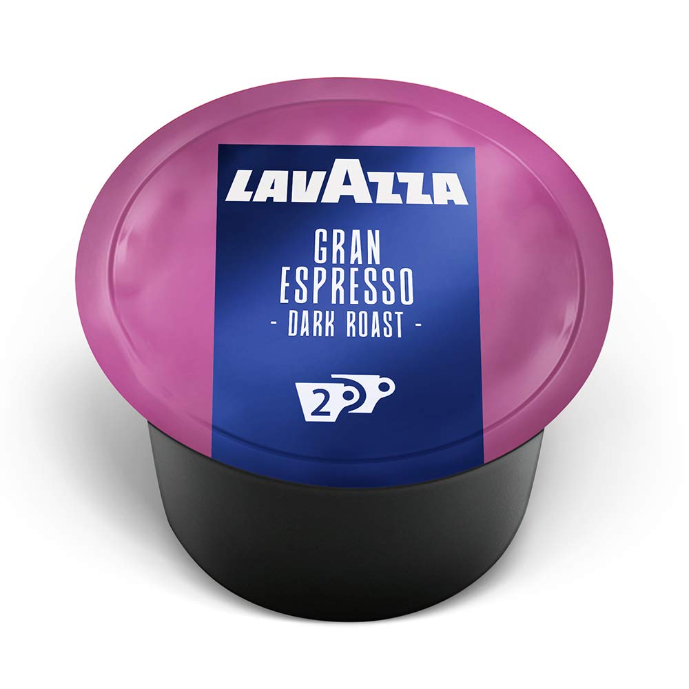 Close-up of a Lavazza Blue capsule highlighting texture and precision dosing for consistent taste