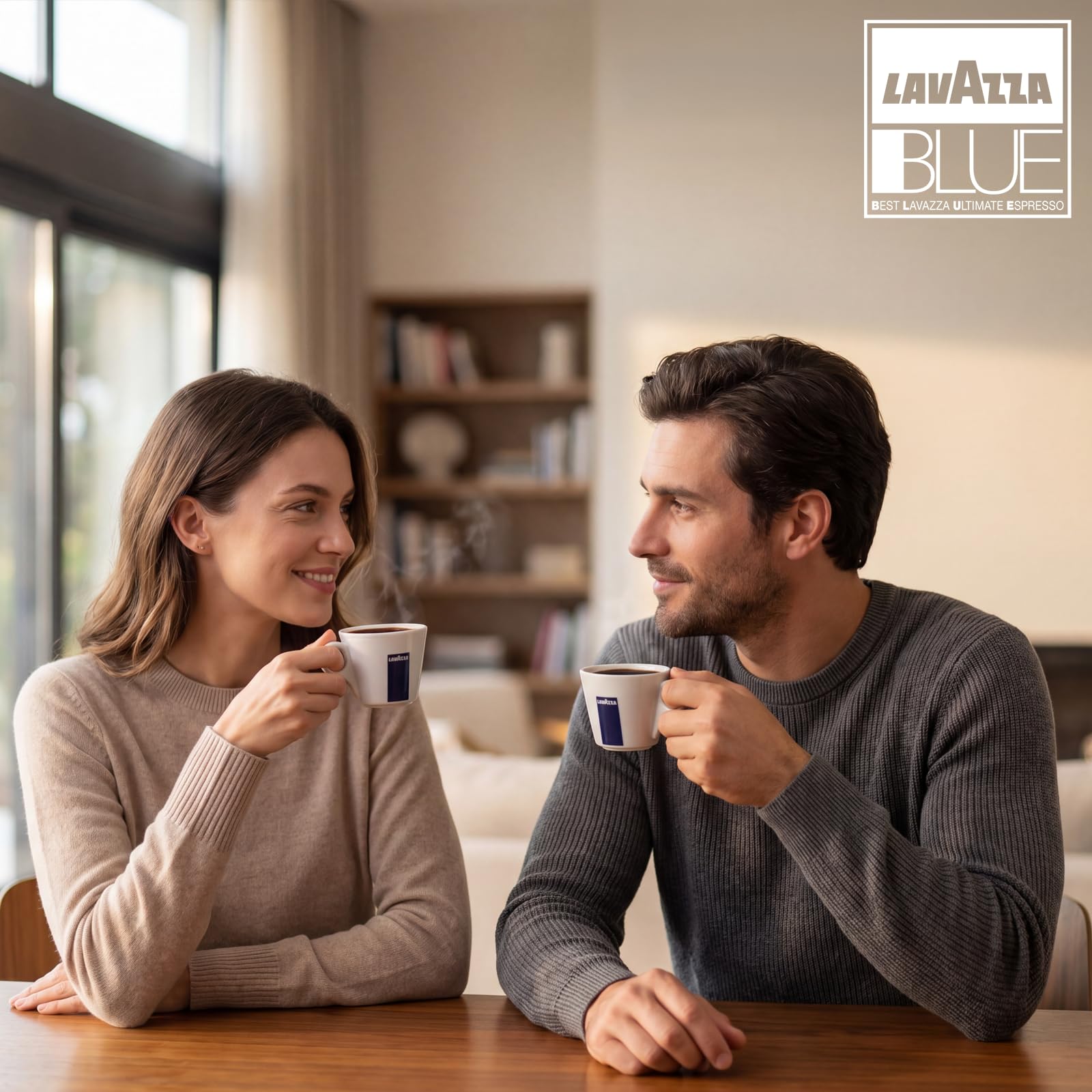 Lavazza variety pack on breakfast table showing gifting and everyday enjoyment benefit