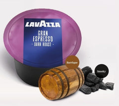 Close-up of Lavazza capsule texture highlighting seal and freshness retention benefits