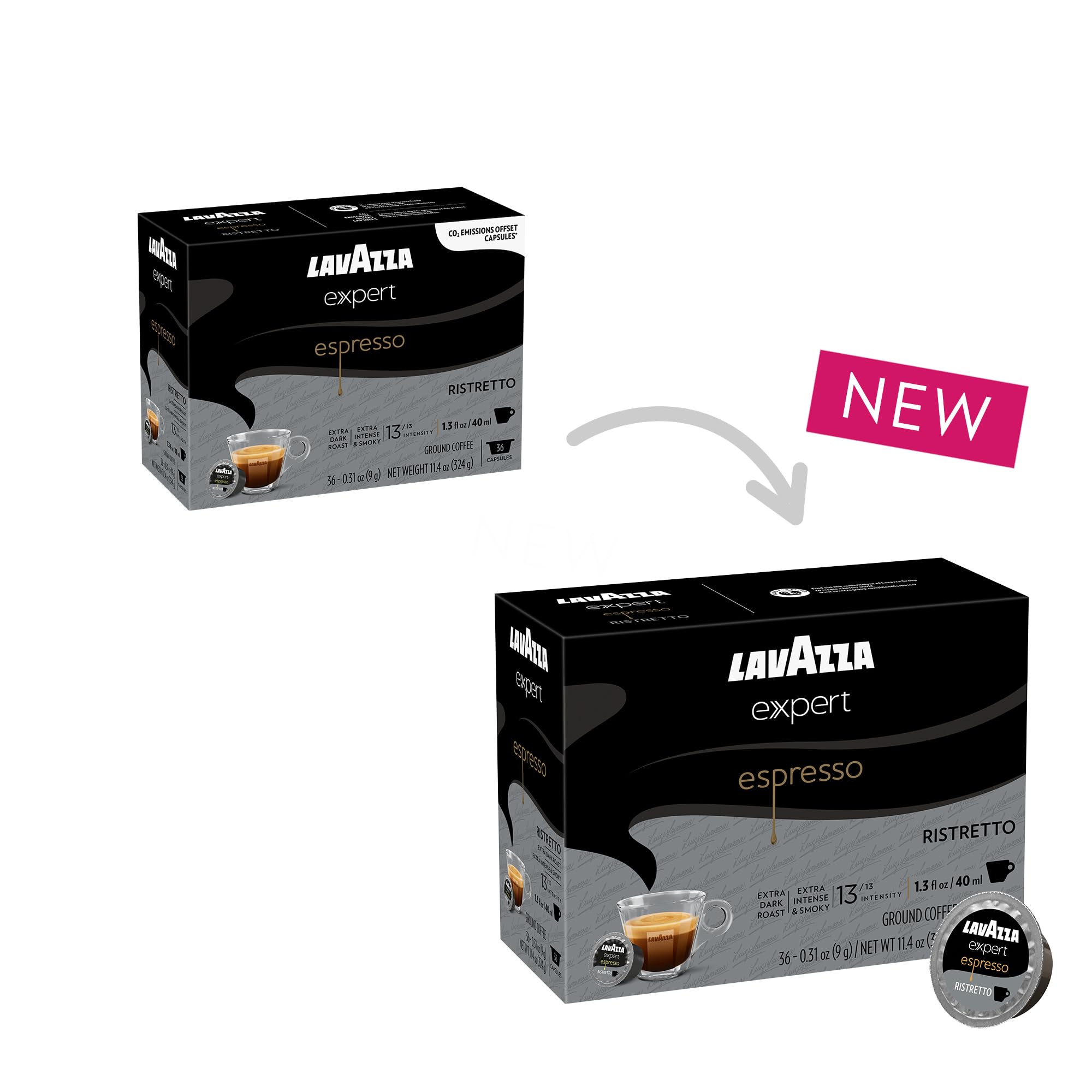 Lavazza capsule close-up highlighting seal and freshness for consistent flavor