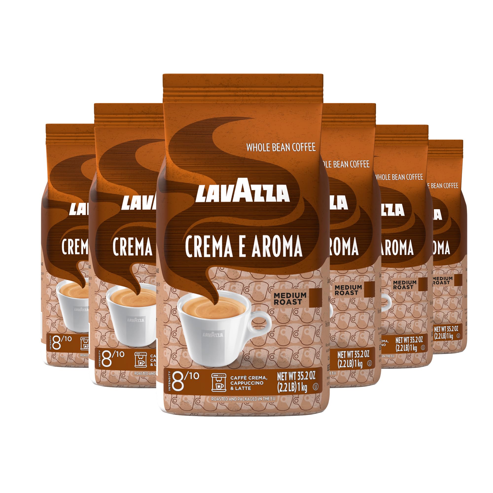 Lavazza Crema e Aroma front packaging showing brand and size for easy recognition