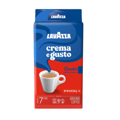 Lavazza front packaging showing four 8.8 oz bricks and clear brand recognition