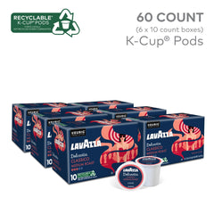 Lavazza side view of K-Cup pod illustrating shape and seal for reliable brewing benefit