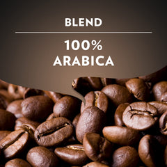 Close-up of Lavazza beans showing texture and roast for fresh grinding