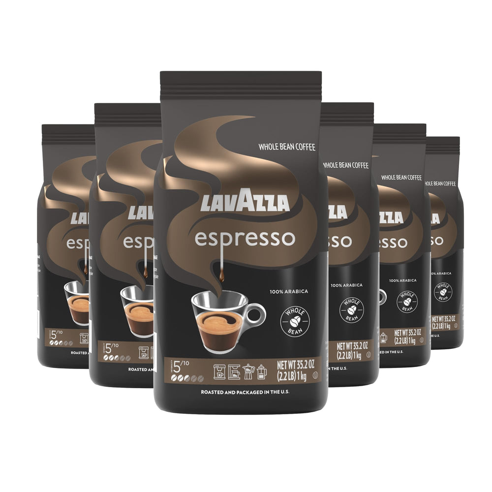 Lavazza front packaging showing 2.2 lb bag and branding for easy identification