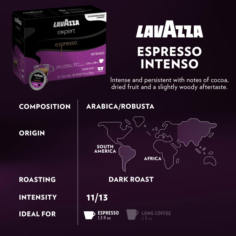 Lavazza 8oz drip coffee cup brewed from capsule demonstrating smooth flavor and convenience
