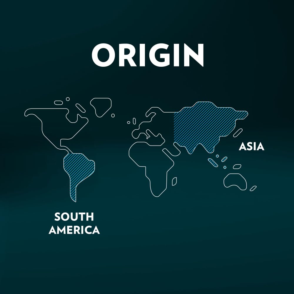 Graphic map showing Lavazza bean origins in Asia and South America for traceability