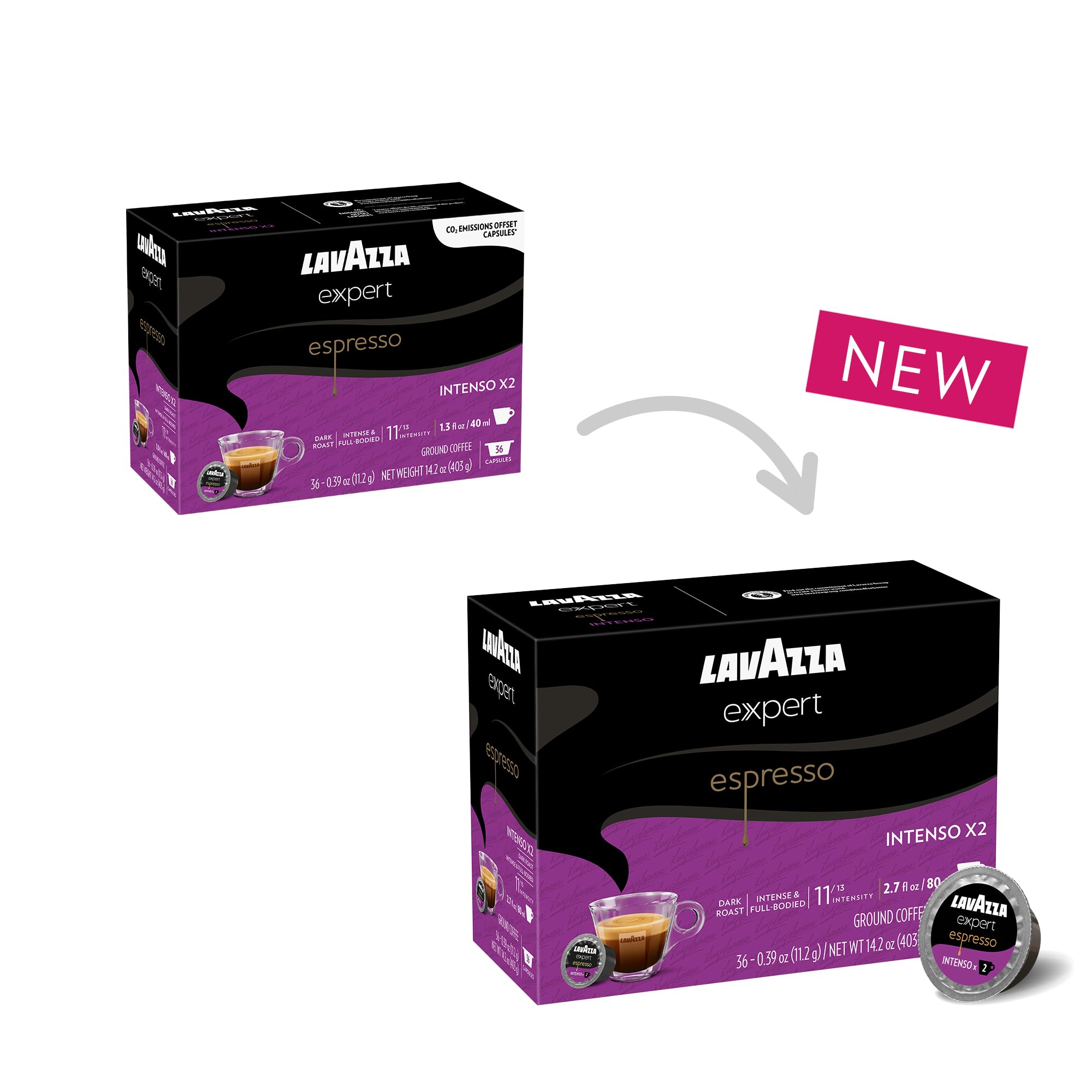 Lavazza Expert capsule close-up highlighting sturdy capsule design and convenience