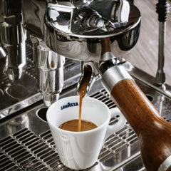Lavazza Gran Espresso pulled espresso shot with crema for rich, balanced flavor
